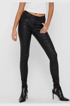 ONLY Lederimitathose »ONLANNE K MID WAIST COATED PNT NOOS«