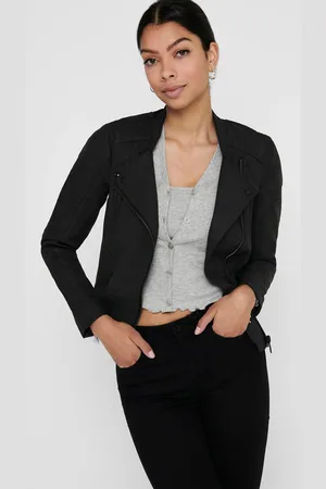 ONLY Lederimitatjacke »ONLAVA FAUX LEATHER BIKER OTW NOOS«, mit Biker-Details