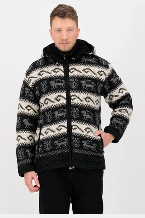 DEPROC-Active Strickfleecejacke »LHOTSE MEN«, mit Kapuze und weichem Fleece gefüttert