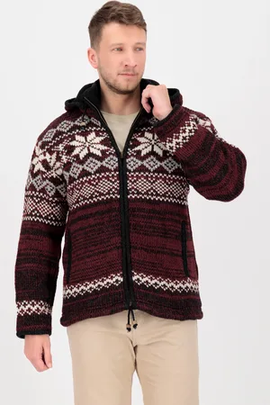 DEPROC-Active Strickfleecejacke »LHOTSE MEN«, mit Kapuze und weichem Fleece gefüttert