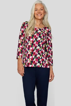 Rabe 3/4-Arm-Shirt, mit grafischem Muster