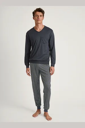 Calida Pyjama »Relax Swiss Edition«, (2 tlg.), mit soften Bündchen an Abschlüssen