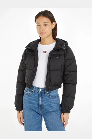 Tommy Hilfiger Steppjacke »TJW CRP HOODED PUFFER«, mit Kapuze, mit Kapuze