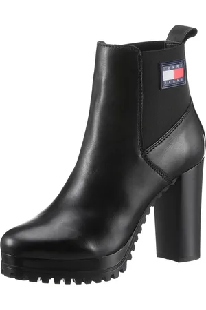 Tommy Hilfiger High-Heel-Stiefelette »TJW NEW ESS HIGH HEEL BOOT«, Blockabsatz, Partymode, Ankleboots in schmaler Form