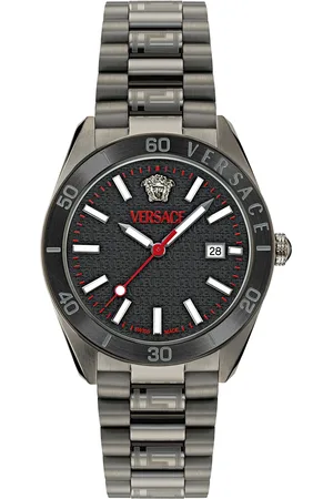 VERSACE Quarzuhr »V-DOME«, Armbanduhr, Herrenuhr, Swiss Made, Leuchtindizes (Zifferblatt), Datum