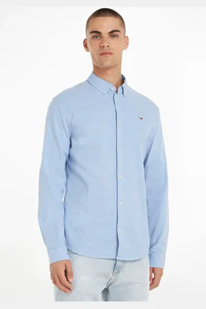 Tommy Hilfiger Langarmhemd »TJM Slim Stretch Oxford Shirt«, mit Flaglabel auf der Brust