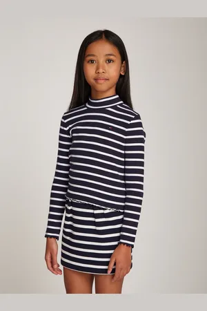 Tommy Hilfiger Langarmshirt »MOCK NECK RIB TOP LS«, mit Babylock-Saum, Logostickerei