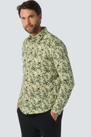 No Excess Langarmhemd, mit All-Over Print