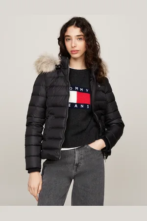 Tommy Hilfiger Steppjacke »TJW BASIC HOODED DOWN JACKET EXT«, mit Kapuze, mit Logostickerei
