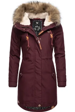 Ragwear Wintermantel »Parka Tawny«, stylischer Winterparka mit großer Kapuze und Kunstfellkragen