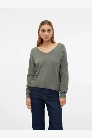 VERO MODA V-Ausschnitt-Pullover »VMBREEZE LS V-NECK PULLOVER GA BOO«