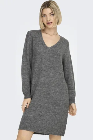 JDY Strickkleid »ELANORA L/S V-NECK DRESS KNT NOOS«