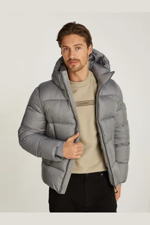 Calvin Klein Outdoorjacke »HOODED QUILT PUFFER MW«, mit Kapuze, mit Logopatch