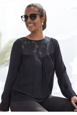 Buffalo Spitzenbluse, aus gewebter Viskose, sommerlich, Boho-Style
