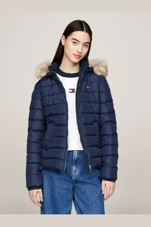 Tommy Hilfiger Steppjacke »TJW BASIC HOODED DOWN JACKET EXT«, mit Kapuze, mit Logostickerei