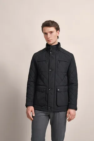 Bugatti Langjacke, ohne Kapuze, im Rautenstepp