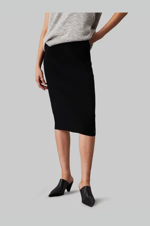 Calvin Klein Jerseyrock »WOVEN LABEL SWEATER SKIRT«, mit Logopatch