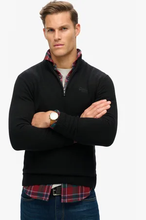 Superdry Strickpullover »ESSENTIAL EMB KNIT HALF ZIP«