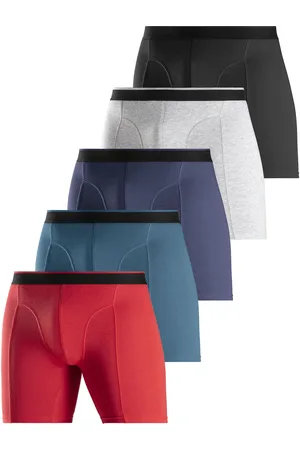 AUTHENTIC LE JOGGER Langer Boxer, (Packung, 5 St.), mit zweifarbigem Webbund und längerem Bein