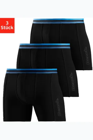Bench Langer Boxer, (Packung, 3 St.), mit elastischem Bund und Logodruck auf dem Bein