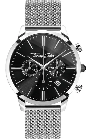 Thomas Sabo Chronograph »REBEL SPIRIT CHRONO«, Quarzuhr, Armbanduhr, Herrenuhr, Datum, Stoppfunktion, Onyx