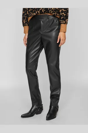 VILA Lederimitathose »VIDAGMAR VARONE HW PU-PANT-NOOS«