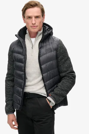 Superdry Steppjacke »Hooded Knit Storm Hybrid Jkt«