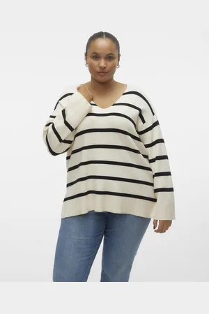 VERO MODA Strickpullover »VMCSABA LS V-NECK PULLOVER GA NOOS CUR«