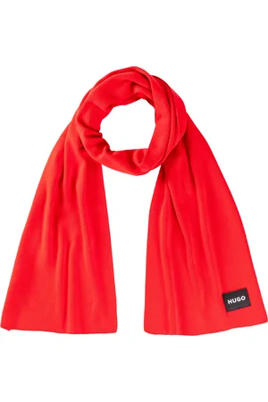 HUGO BOSS Strickschal »Zevon_C«, mit Logopatch