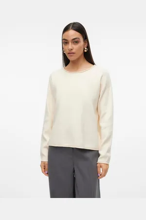 VERO MODA Strickpullover »VMGOLD ROLL LS O-NECK PULLOVER GA«