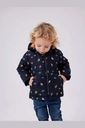 NAME IT Outdoorjacke »NMMMAX JACKET AOP NOOS«, mit Kapuze, mit dekorativen, reflektierenden Details