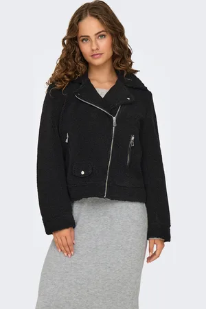 ONLY Bikerjacke »ONLRIO TEDDY BIKER JACKET CC OTW«, im Biker Style aus kuscheligem Teddyplüsch
