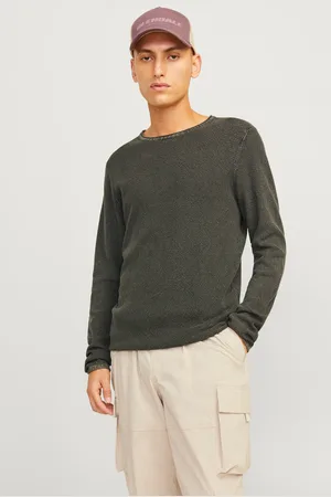 JACK & JONES Rundhalspullover »JJDEAN KNIT CREW NECK AW24«, in gewaschener Optik