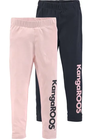 KangaROOS Leggings »2er Pack Leggings mit Schriftzug«, (Packung, 2 tlg.), Für kleine Mädchen
