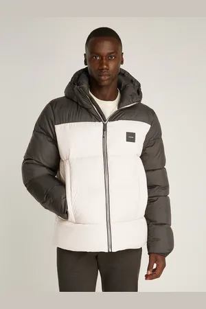 Calvin Klein Outdoorjacke »HOODED QUILT COLOR-BLOCK PUFFER«, mit Kapuze, mit Logopatch
