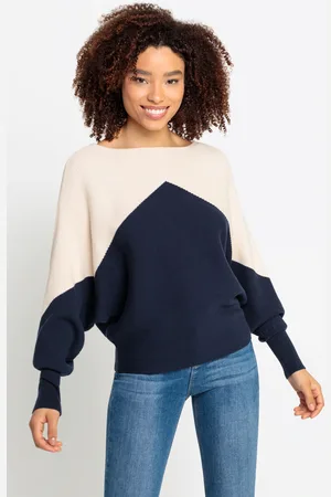 Lascana Strickpullover, mit Colorblock-Optik und leichten Fledermausärmeln