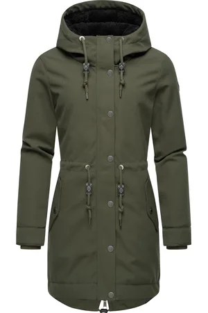 Ragwear Parka »Kurzmantel Canny Canvas«, mit Kapuze, Wasserdichter Damen Wintermantel mit Kapuze