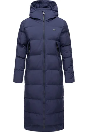 Ragwear Wintermantel »Wintermantel Patrise«, Extralanger Damen Winter Steppmantel mit Gehschlitzen