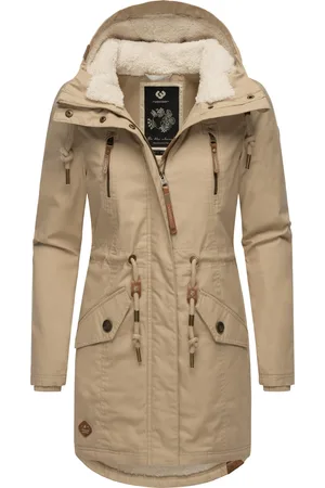 Ragwear Wintermantel »Wintermantel Elsie«, stylischer Winterparka mit Kapuze und Teddyfleece