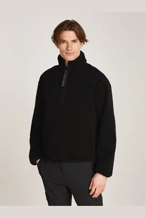 Calvin Klein Plüschjacke »HALF ZIP SHERPA«, mit Logoschriftzug