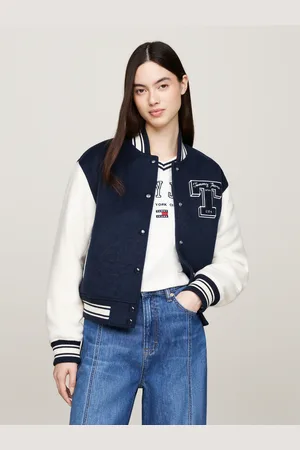 Tommy Hilfiger Bomberjacke, mit Streifen-Detail, aufgesticktem Logo