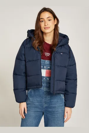 Tommy Hilfiger Steppjacke »JW ASPEN PUFFER EXT«, mit Kapuze, mit hochschließendem Kragen, Kapuze, Leistentaschen