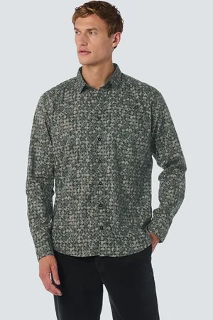 No Excess Langarmhemd, mit All-Over Print