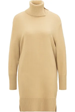 HUGO BOSS Strickkleid »C_Feringata«, mit Geripptem Rollkragen