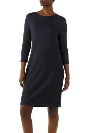 Comma, Strickkleid, mit 3/4 Arm und Rundhalsausschnitt