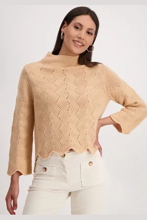 monari Wollpullover, im Ajourstrick