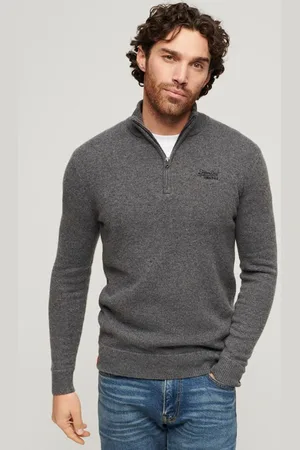 Superdry Strickpullover »ESSENTIAL EMB KNIT HALF ZIP«