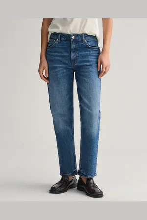 GANT Straight-Jeans »STRAIGHT CROPPED JEANS«, Verkürzte Jeans mit geradem Bein