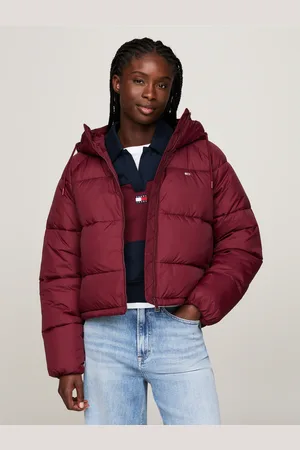 Tommy Hilfiger Steppjacke »TJW ASPEN PUFFER EXT«, mit Kapuze, mit Logostickerei