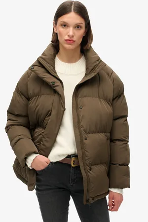 Superdry Steppjacke »MID LENGTH PUFFER JACKET«, mit Kapuze